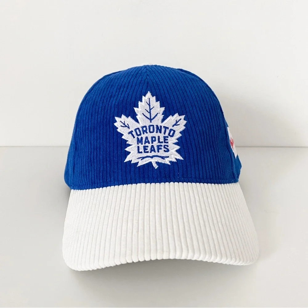 Toronto Maple Leafs Corduroy Hat x Molson – Adjustable Unisex, Blue and White - Picture 3 of 8